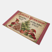 ヴィンテージお洒落サンタ工房 ドアマット (アングル)