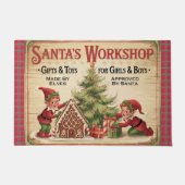 ヴィンテージお洒落サンタ工房 ドアマット (正面)