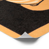 ヴィンテージお洒落ジュリーデグラアグジッティングキャット ポスター (角)