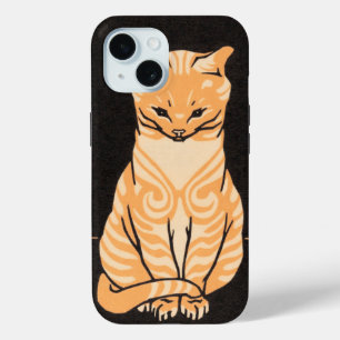 ヴィンテージお洒落ジュリーデグラアグジッティングキャット iPhone 15ケース