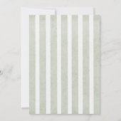 ヴィンテージお洒落セージ赤ちゃんシャワー 招待状 (裏面)