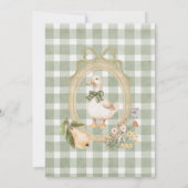 ヴィンテージお洒落セージ赤ちゃんシャワー 招待状 (裏面)