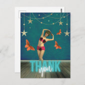 ヴィンテージお洒落ダンサーのアートを変更ありがとう ポストカード (正面/裏面)