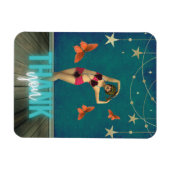 ヴィンテージお洒落ダンサーのアートを変更ありがとう マグネット (横)