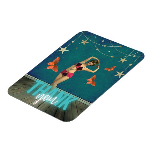 ヴィンテージお洒落ダンサーのアートを変更ありがとう マグネット (左側)