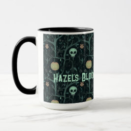 ヴィンテージお洒落ハロウィーンスカル&パンプキンカスタム マグカップ