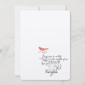 ヴィンテージお洒落ハートネイビー&コーラル招待状 招待状 (裏面)