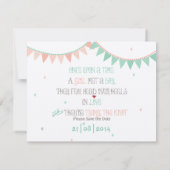 ヴィンテージお洒落バンティング日付の保存 セーブザデート (裏面)