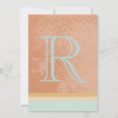 ヴィンテージお洒落バードケージ結婚式の日付を保存 招待状 (裏面)