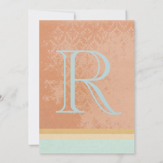 ヴィンテージお洒落バードケージ結婚式の日付を保存 招待状 (裏面)