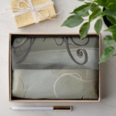 ヴィンテージお洒落フューリーセージ緑の猫の切り離し 薄葉紙 (ギフト)