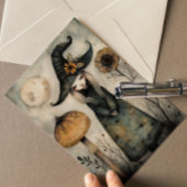 ヴィンテージお洒落フローラ魔女ハロウィーンデコップページ 薄葉紙