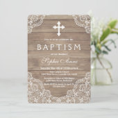 ヴィンテージお洒落レースオールドバーンガールバプテスマ 招待状 (スタンド正面)