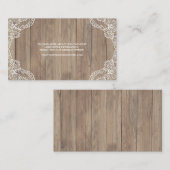 ヴィンテージお洒落レースオールドバ結婚ーンのウェブサイト 名刺 (正面/裏面)