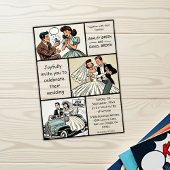 ヴィンテージお洒落ロマン対漫画結婚ズ アクリル招待状