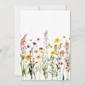 ヴィンテージお洒落ワイルドフラワー40歳の誕生日 招待状 (裏面)