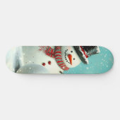 ヴィンテージお洒落冬雪だるまジョイ スケートボード (横)