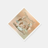 ヴィンテージお洒落妖精ガールバースデーパーティー スタンダードカクテルナプキン (角)