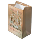 ヴィンテージお洒落妖精ガールバースデーパーティー ミディアムペーパーバッグ (正面アングル)