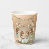 ヴィンテージお洒落妖精ガールバースデーパーティー 紙コップ (裏面)