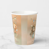 ヴィンテージお洒落妖精ガールバースデーパーティー 紙コップ (左)