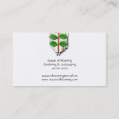 ヴィンテージお洒落庭師の名刺 名刺 (裏面)