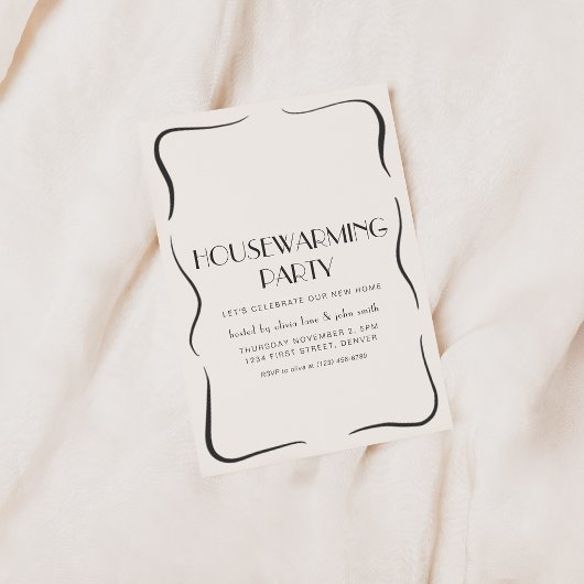 ヴィンテージお洒落引っ越し祝いパーティーパーティー招待状 招待状