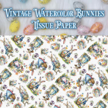 ヴィンテージお洒落水色イースターバニーパターン
