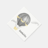 ヴィンテージお洒落熱気球 スタンダードカクテルナプキン (角)