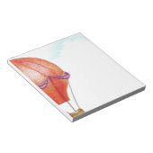 ヴィンテージお洒落熱気球 ノートパッド (アングル)