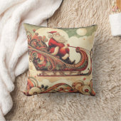 ヴィンテージお洒落/サンタ/クリスマス クッション (ブランケット)