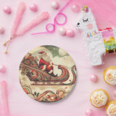 ヴィンテージお洒落/サンタ/クリスマス ペーパープレート (パーティー)