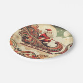 ヴィンテージお洒落/サンタ/クリスマス ペーパープレート (アングル)