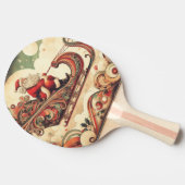 ヴィンテージお洒落/サンタ/クリスマス 卓球ラケット (横)