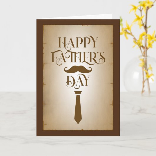 ヴィンテージお父さんの日帰りグリーティングカード カード (黄色い花)