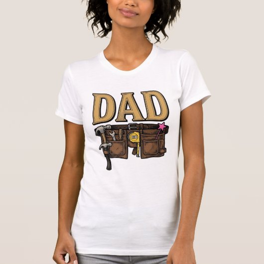 ヴィンテージお父さん工具ベルト 父の日 Tシャツ (正面)