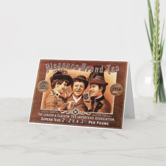 ヴィンテージお茶の広告グリーティングカード シーズンカード (正面)