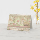 ヴィンテージお茶の母の日カード カード (黄色い花)