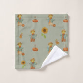 ヴィンテージかかしとカボチャのバスタオルセット バスタオルセット (ウォッシュタオル)