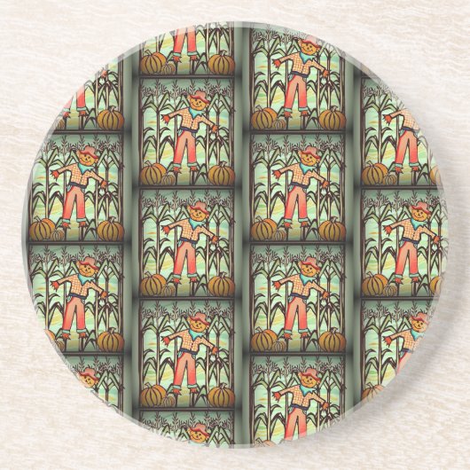 ヴィンテージかかしドリンクコースター コースター (正面)