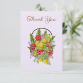 ヴィンテージかごのギフトサンキューカード サンキューカード (スタンド正面)