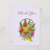 ヴィンテージかごのギフトサンキューカード サンキューカード (正面/裏面)