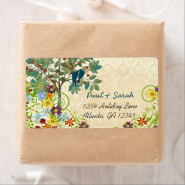 ヴィンテージかごダマスク金ゴールドかご ラベル