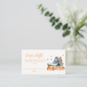 ヴィンテージかぼちゃくちゃベビーシャワー エンクロージャーカード (スタンド正面)