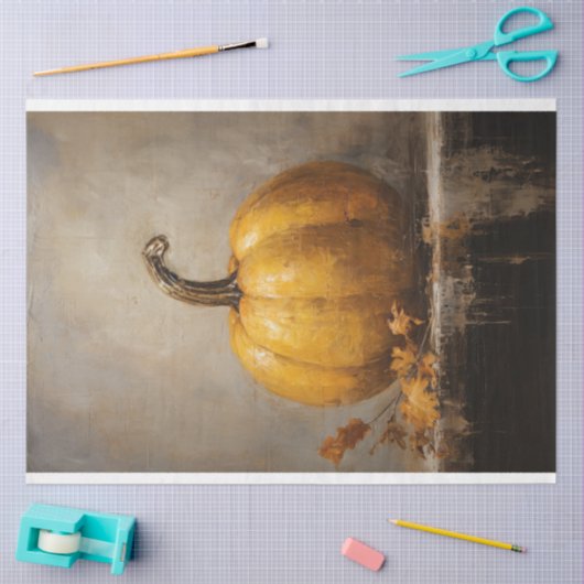 ヴィンテージかぼちゃティッシュペーパーデクページ 薄葉紙 (クラフト)