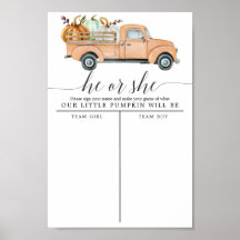 ヴィンテージかぼちゃトラック性別が投票記号を明らかにする