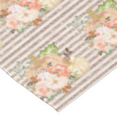 ヴィンテージかぼちゃバラ金ゴールドグリッターストライプパターン テーブルクロス (アングル)