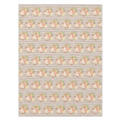 ヴィンテージかぼちゃバラ金ゴールドグリッターストライプパターン テーブルクロス (正面)