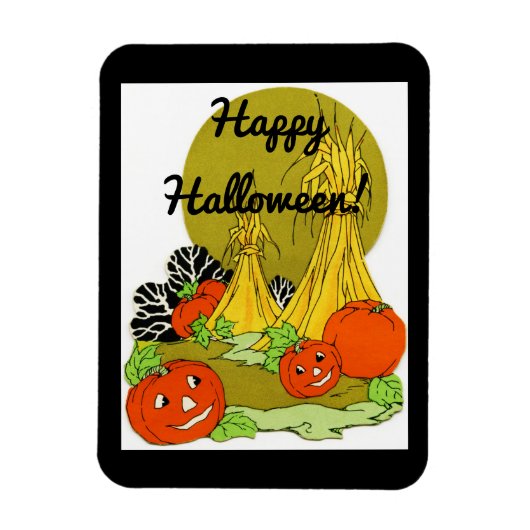 ヴィンテージかぼちゃパッチ マグネット (縦)