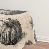 ヴィンテージかぼちゃ及びつる植物版木、銅版、版画パターン(2) テーブルクロス (インサイチュ)